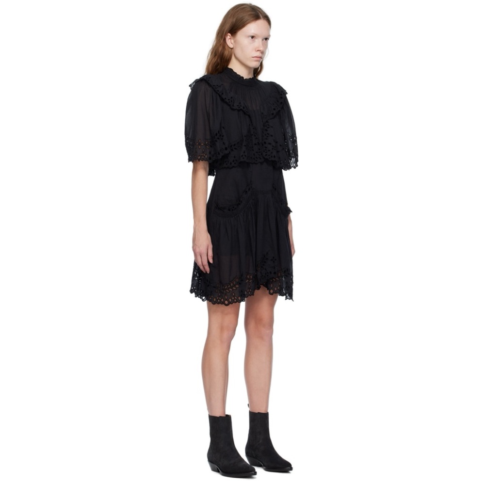 NWT Isabel Marant Etoile Black Kayene Lace Mini Dress Size M - Picture 3 of 5